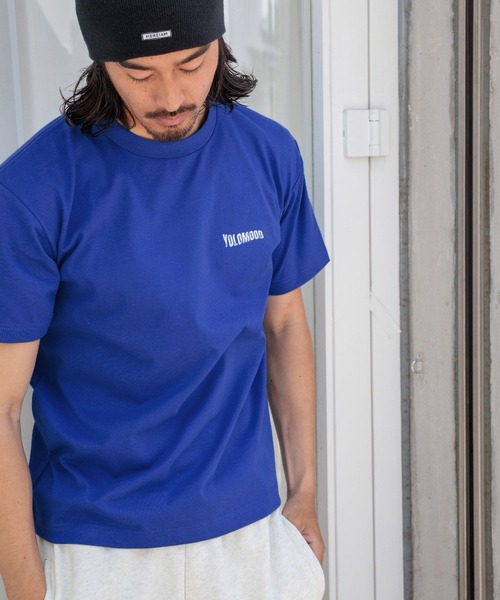 HEREIAM(ヘレイアム)の「【HEREIAM MEN】YOLO MOOD T(Tシャツ/カットソー・メンズ・ブルー/ホワイト/ブラック・MEDIUM/SMALL)」の3枚目の写真