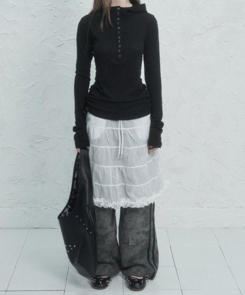 SETUPEXE（セットアップイーエックスイー）の「STAR JACQUARD PANTS（その他パンツ・レディース・チャコール・フリー）」の3枚目の写真