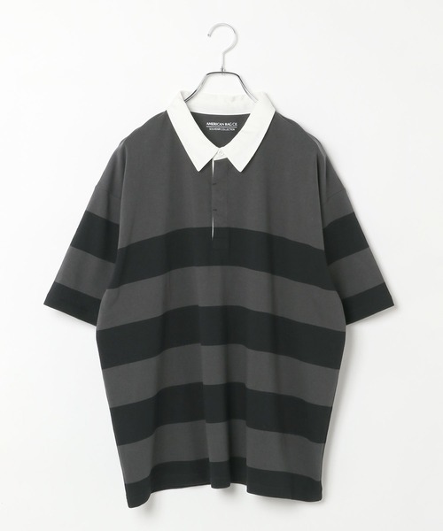 AMERICAN RAG CIE(アメリカンラグシー)の「【AMERICAN RAG CIE】ラグビーシャツ(ユニセックス)(その他トップス・レディース・ネイビー/グレー・MEDIUM/LARGE)」の3枚目の写真