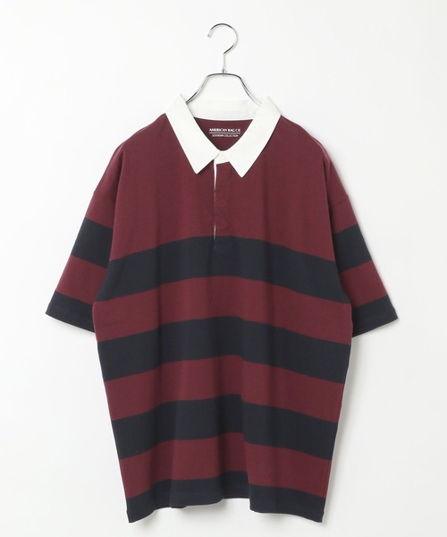 AMERICAN RAG CIE(アメリカンラグシー)の「【AMERICAN RAG CIE】ラグビーシャツ(ユニセックス)(その他トップス・レディース・ネイビー/グレー・MEDIUM/LARGE)」の4枚目の写真