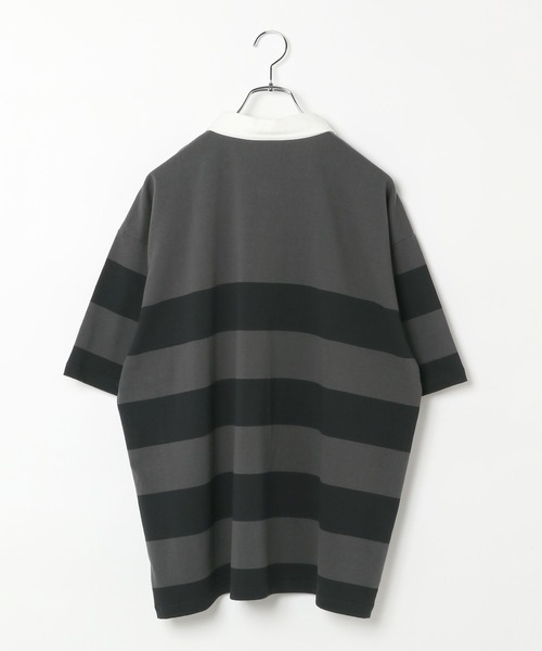 AMERICAN RAG CIE(アメリカンラグシー)の「【AMERICAN RAG CIE】ラグビーシャツ(ユニセックス)(その他トップス・レディース・ネイビー/グレー・MEDIUM/LARGE)」の5枚目の写真