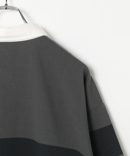 AMERICAN RAG CIE(アメリカンラグシー)の「【AMERICAN RAG CIE】ラグビーシャツ(ユニセックス)(その他トップス・レディース・ネイビー/グレー・MEDIUM/LARGE)」の11枚目の写真