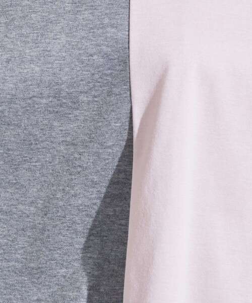 INDIVI(インディヴィ)の「【洗える/汗ジミ防止】バイカラー&アシメヘム Tシャツ(Tシャツ/カットソー・レディース・ホワイト/ベージュ系その他7/ブルー系9/ピンク系1・38/34/05/15 /13)」の10枚目の写真
