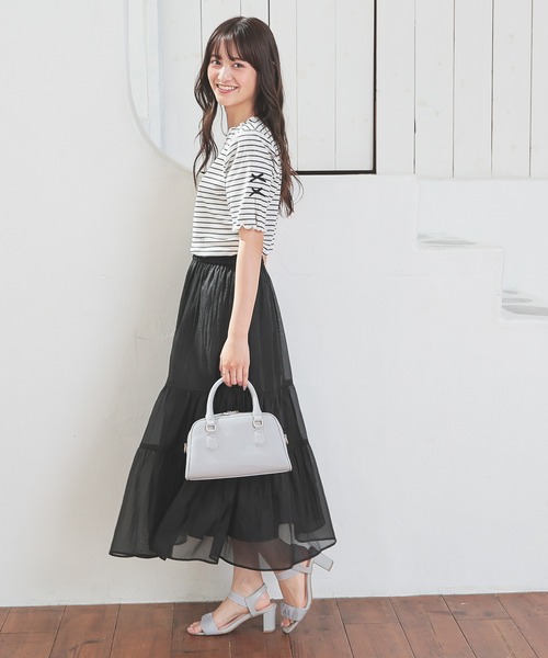 2点おまとめ。gypsohila 袖リボンカットソー& AWマヨコレパンツ 黒