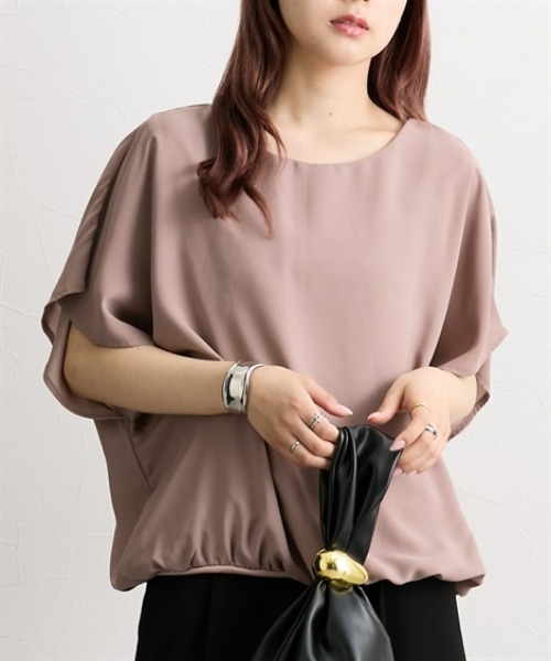 nissen(ニッセン)の「フレアスリーブジョーゼットブラウス(カットソー裏地付)(シャツ/ブラウス・レディース・モカ/グレー/ブラック・LL/M/L)」の10枚目の写真