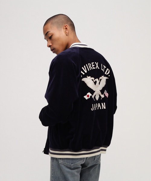 AVIREX スカジャン(別珍) SOUVENIR COLLECTION》FADED VELVETEEN SUKA JACKET / フェイ