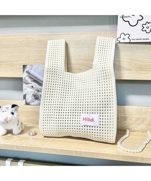 tone(トーン)の「【88eighty-eight】シンプルレトロミニニットハンドバッグ【import】(MA)(ハンドバッグ・レディース・ブラック/ホワイト・FREE)」の1枚目の写真