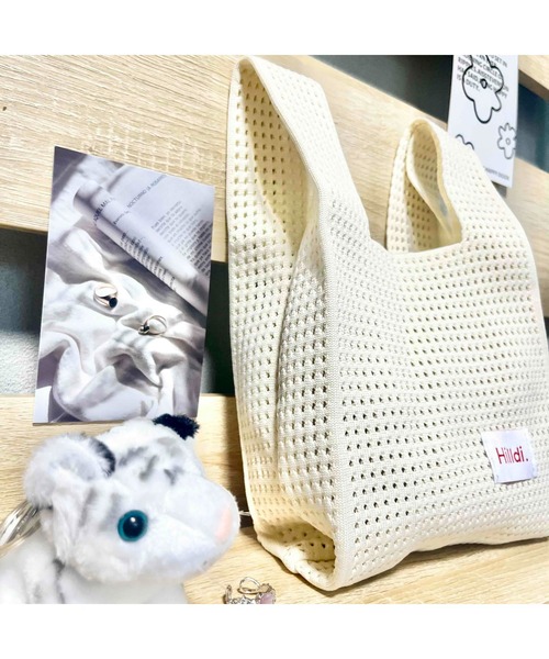 tone(トーン)の「【88eighty-eight】シンプルレトロミニニットハンドバッグ【import】(MA)(ハンドバッグ・レディース・ブラック/ホワイト・FREE)」の4枚目の写真