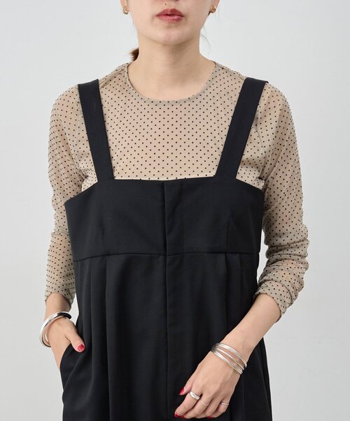 SHENERY（シーナリー）の「シアードットカットソー（Tシャツ/カットソー・レディース・オフホワイト/ブラック/ベージュ・FREE）」の3枚目の写真