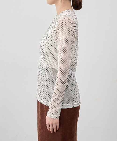 SHENERY（シーナリー）の「シアードットカットソー（Tシャツ/カットソー・レディース・オフホワイト/ブラック/ベージュ・FREE）」の22枚目の写真