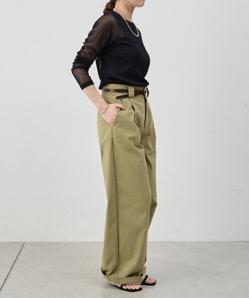 SHENERY（シーナリー）の「シアードットカットソー（Tシャツ/カットソー・レディース・オフホワイト/ブラック/ベージュ・FREE）」の6枚目の写真