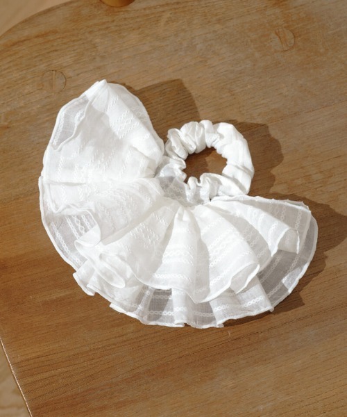 flower(フラワー)の「フレンチシュシュ(シュシュ・レディース・ブルー/ホワイト・FREE)」の9枚目の写真