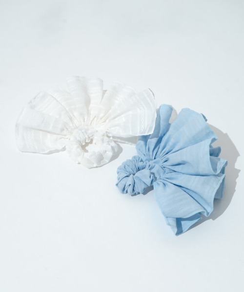 flower(フラワー)の「フレンチシュシュ(シュシュ・レディース・ブルー/ホワイト・FREE)」の21枚目の写真