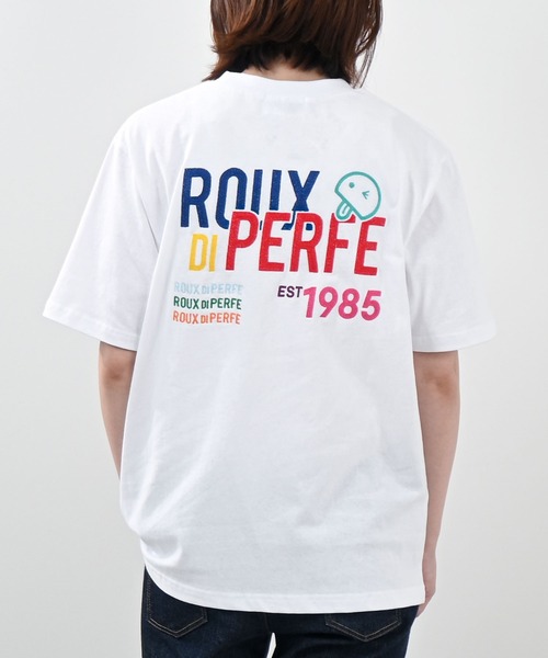 Felt-Maglietta（フェルトマリエッタ）の「[ROUXDI PERFE ルゥディパフィー]カラフルロゴ刺繍Tシャツ（Tシャツ/カットソー・メンズ・ホワイト・SMALL/MEDIUM/LARGE）」の2枚目の写真