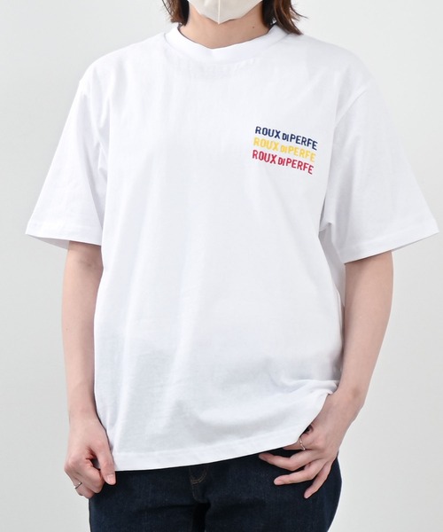 Felt-Maglietta（フェルトマリエッタ）の「[ROUXDI PERFE ルゥディパフィー]カラフルロゴ刺繍Tシャツ（Tシャツ/カットソー・メンズ・ホワイト・SMALL/MEDIUM/LARGE）」の4枚目の写真