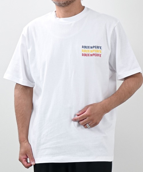 Felt-Maglietta（フェルトマリエッタ）の「[ROUXDI PERFE ルゥディパフィー]カラフルロゴ刺繍Tシャツ（Tシャツ/カットソー・メンズ・ホワイト・SMALL/MEDIUM/LARGE）」の5枚目の写真
