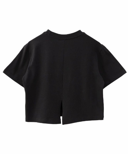 ISOOK(アイスー)の「バックスリットクロップドTシャツ(chiica select) / シンプルトップス 白T 黒T 半袖 ショート丈 短丈 クロップド丈 クルーネック 無地 ホワイト ブラック 白 黒(Tシャツ/カットソー・レディース・ホワイト/ブラック・FREE)」の14枚目の写真