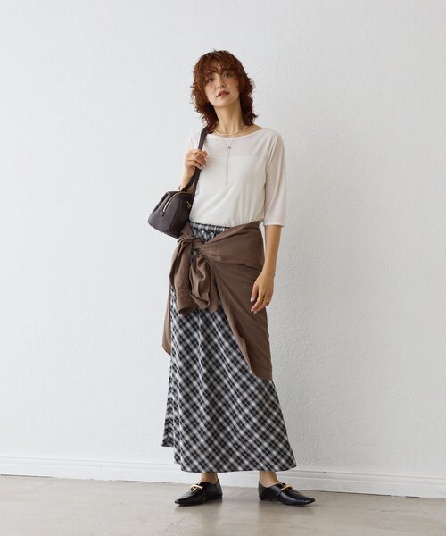 RIVE DROITE(リヴドロワ)の「【鮮度抜群】チェックバイヤススカート(スカート・レディース・ブラック/ブルー・38/36)」の19枚目の写真
