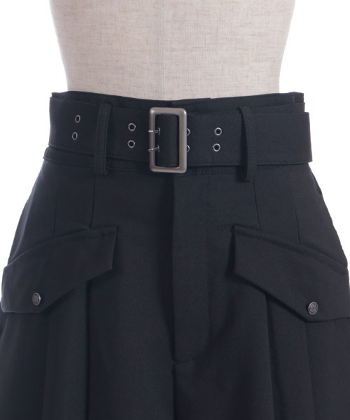 axes femme（アクシーズファム）の「ワイドハーフパンツ（デニムパンツ・レディース・ケミカルウォッシュ/グレー/ブラック・FREE）」の18枚目の写真