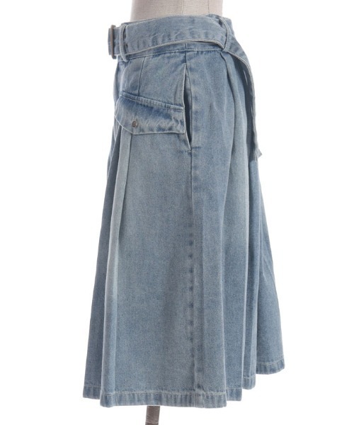 axes femme（アクシーズファム）の「ワイドハーフパンツ（デニムパンツ・レディース・ケミカルウォッシュ/グレー/ブラック・FREE）」の15枚目の写真