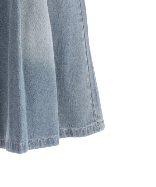 axes femme（アクシーズファム）の「ワイドハーフパンツ（デニムパンツ・レディース・ケミカルウォッシュ/グレー/ブラック・FREE）」の12枚目の写真