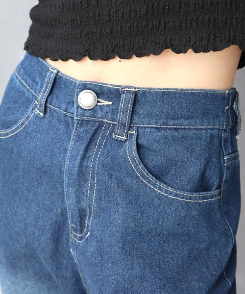 CECIL McBEE(セシルマクビー)の「10ozデニムフレアパンツ(デニムパンツ・レディース・ライトブルー/ブラック/ネイビー・LARGE/MEDIUM)」の10枚目の写真