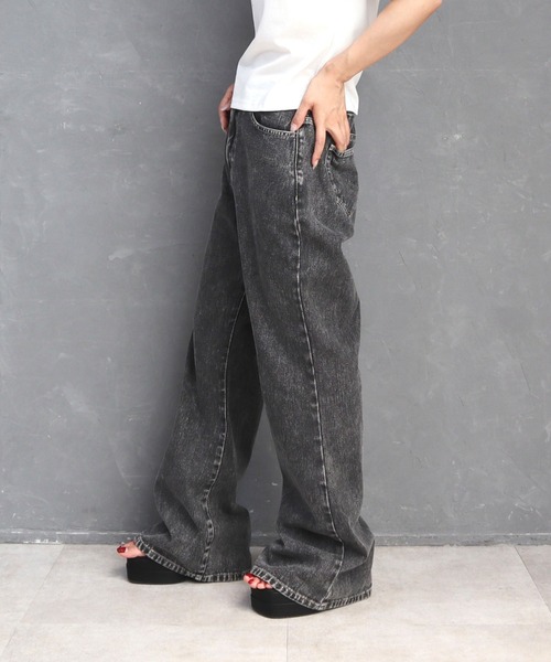 CECIL McBEE(セシルマクビー)の「10ozデニムフレアパンツ(デニムパンツ・レディース・ライトブルー/ブラック/ネイビー・LARGE/MEDIUM)」の15枚目の写真