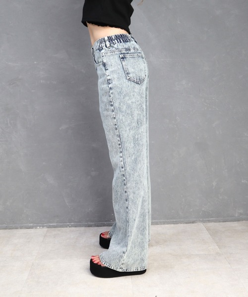 CECIL McBEE(セシルマクビー)の「10ozデニムフレアパンツ(デニムパンツ・レディース・ライトブルー/ブラック/ネイビー・LARGE/MEDIUM)」の20枚目の写真