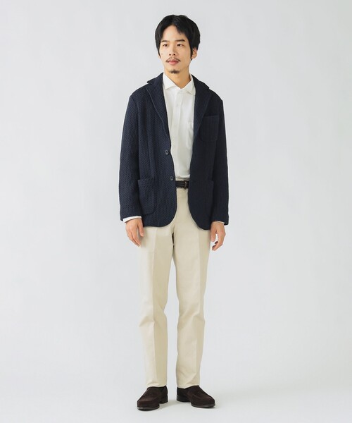 BEAMS HEART（ビームスハート）の「ウールブレンドニット 2ボタン ジャケット 25FW【ストレッチ】（テーラードジャケット・メンズ・ブラック/ネイビー・SMALL/MEDIUM/LARGE/X-LARGE）」の7枚目の写真