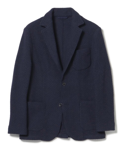 BEAMS HEART（ビームスハート）の「ウールブレンドニット 2ボタン ジャケット 25FW【ストレッチ】（テーラードジャケット・メンズ・ブラック/ネイビー・SMALL/MEDIUM/LARGE/X-LARGE）」の17枚目の写真