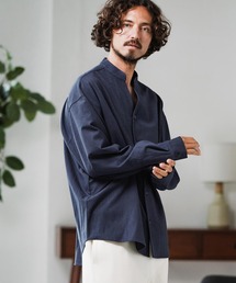 Magine バンドカラーシャツ シャツ 「MADE IN JAPAN」-Reflax-ファブリック ベーシック