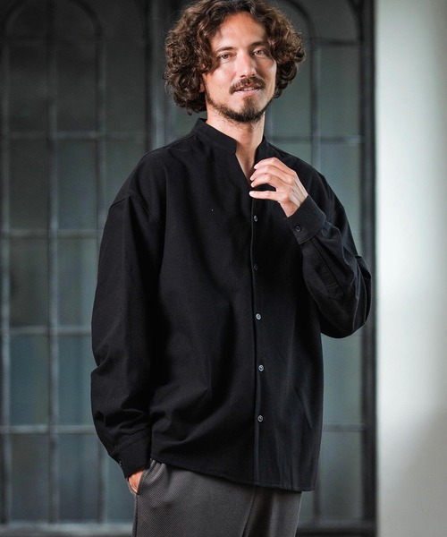 Magine(マージン)の「ms6179-TR Skipper Shirt スキッパーシャツ(シャツ/ブラウス・メンズ・ホワイト/ネイビー/ブラック・46/44/48)」の2枚目の写真