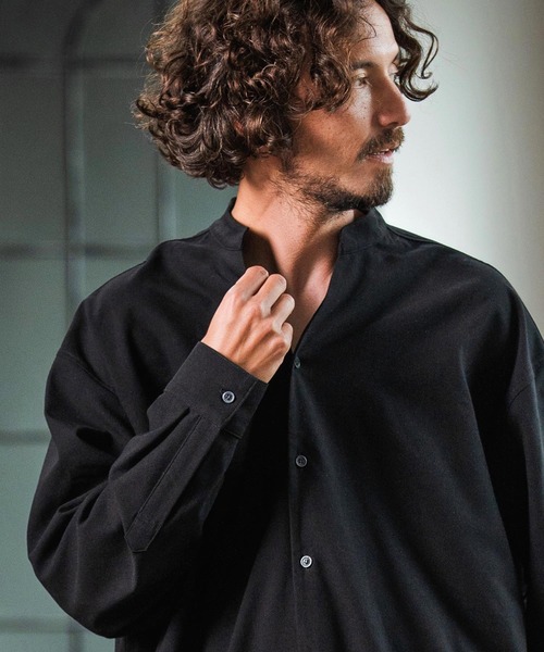 Magine(マージン)の「ms6179-TR Skipper Shirt スキッパーシャツ(シャツ/ブラウス・メンズ・ホワイト/ネイビー/ブラック・46/44/48)」の22枚目の写真