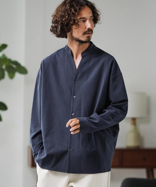 Magine(マージン)の「ms6179-TR Skipper Shirt スキッパーシャツ(シャツ/ブラウス・メンズ・ホワイト/ネイビー/ブラック・46/44/48)」の17枚目の写真