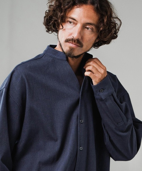 Magine(マージン)の「ms6179-TR Skipper Shirt スキッパーシャツ(シャツ/ブラウス・メンズ・ホワイト/ネイビー/ブラック・46/44/48)」の16枚目の写真
