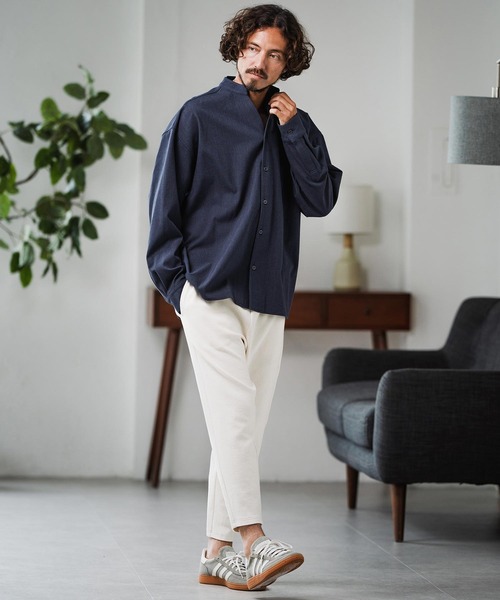 Magine(マージン)の「ms6179-TR Skipper Shirt スキッパーシャツ(シャツ/ブラウス・メンズ・ホワイト/ネイビー/ブラック・46/44/48)」の14枚目の写真