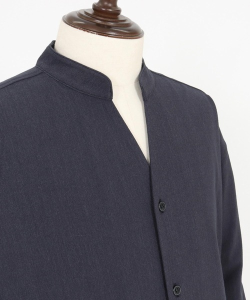 Magine(マージン)の「ms6179-TR Skipper Shirt スキッパーシャツ(シャツ/ブラウス・メンズ・ホワイト/ネイビー/ブラック・46/44/48)」の8枚目の写真