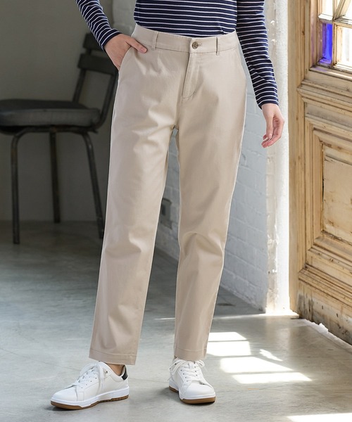 Honeys（ハニーズ）の「チノテーパード（股下６６ｃｍ）（チノパンツ・レディース・ネイビー/モカ/ブラック/ライトベージュ/カーキ・3L/L/LL/M/S）」の3枚目の写真