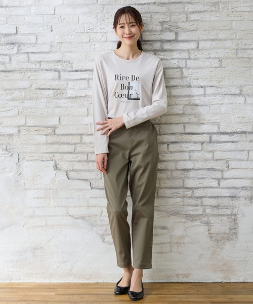 Honeys(ハニーズ)の「チノテーパード(股下66cm)(チノパンツ・レディース・ネイビー/モカ/ブラック/ライトベージュ/カーキ/ブラウン・3L/L/LL/M/S)」の11枚目の写真