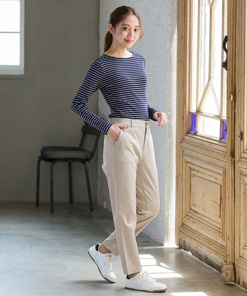 Honeys(ハニーズ)の「チノテーパード(股下66cm)(チノパンツ・レディース・ネイビー/モカ/ブラック/ライトベージュ/カーキ/ブラウン・3L/L/LL/M/S)」の12枚目の写真