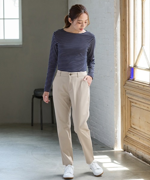 Honeys(ハニーズ)の「チノテーパード(股下66cm)(チノパンツ・レディース・ネイビー/モカ/ブラック/ライトベージュ/カーキ/ブラウン・3L/L/LL/M/S)」の13枚目の写真