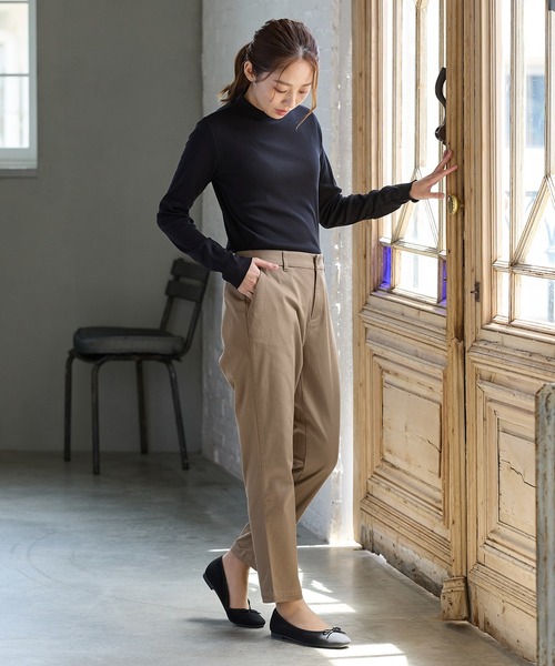 Honeys(ハニーズ)の「チノテーパード(股下66cm)(チノパンツ・レディース・ネイビー/モカ/ブラック/ライトベージュ/カーキ/ブラウン・3L/L/LL/M/S)」の16枚目の写真
