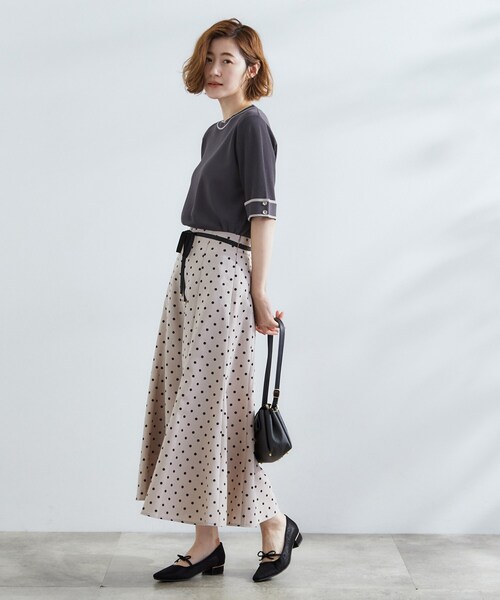 grove（グローブ）の「【夏に嬉しい機能付き】やわらかドライタッチワイドスリーブプルオーバー（ニット/セーター・レディース・チャコール/ダークグリーン系4/アイボリー系4/ブラック系4・02/03/04/01/05）」の15枚目の写真