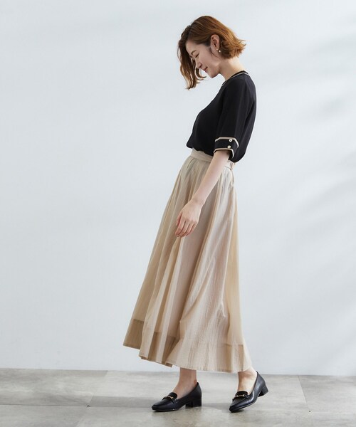 grove（グローブ）の「【夏に嬉しい機能付き】やわらかドライタッチワイドスリーブプルオーバー（ニット/セーター・レディース・チャコール/ダークグリーン系4/アイボリー系4/ブラック系4・02/03/04/01/05）」の18枚目の写真