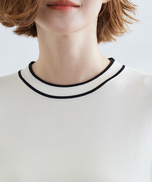 grove（グローブ）の「【夏に嬉しい機能付き】やわらかドライタッチワイドスリーブプルオーバー（ニット/セーター・レディース・チャコール/ダークグリーン系4/アイボリー系4/ブラック系4・02/03/04/01/05）」の6枚目の写真