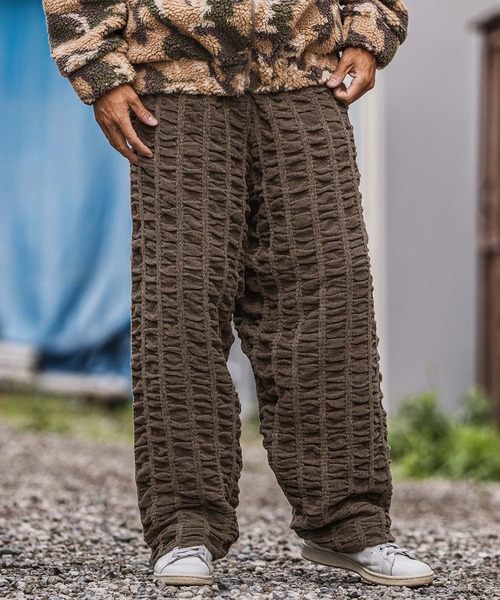 CAMBIO(カンビオ)の「mp13921-Floating Jacquard Mole Knit Wide Straight Pants ニットパンツ(その他パンツ・メンズ・ブラック/カーキ/チャコール/キナリ・S/M/L)」の5枚目の写真