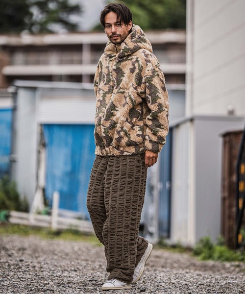 CAMBIO(カンビオ)の「mp13921-Floating Jacquard Mole Knit Wide Straight Pants ニットパンツ(その他パンツ・メンズ・ブラック/カーキ/チャコール/キナリ・S/M/L)」の10枚目の写真