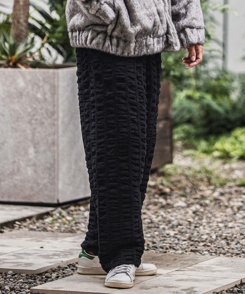 CAMBIO(カンビオ)の「mp13921-Floating Jacquard Mole Knit Wide Straight Pants ニットパンツ(その他パンツ・メンズ・ブラック/カーキ/チャコール/キナリ・S/M/L)」の17枚目の写真