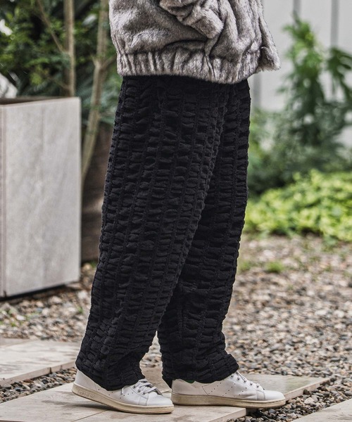 CAMBIO(カンビオ)の「mp13921-Floating Jacquard Mole Knit Wide Straight Pants ニットパンツ(その他パンツ・メンズ・ブラック/カーキ/チャコール/キナリ・S/M/L)」の18枚目の写真