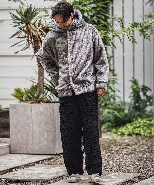 CAMBIO(カンビオ)の「mp13921-Floating Jacquard Mole Knit Wide Straight Pants ニットパンツ(その他パンツ・メンズ・ブラック/カーキ/チャコール/キナリ・S/M/L)」の20枚目の写真